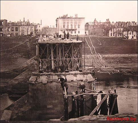 Зруйнаваны мост у Віцебску